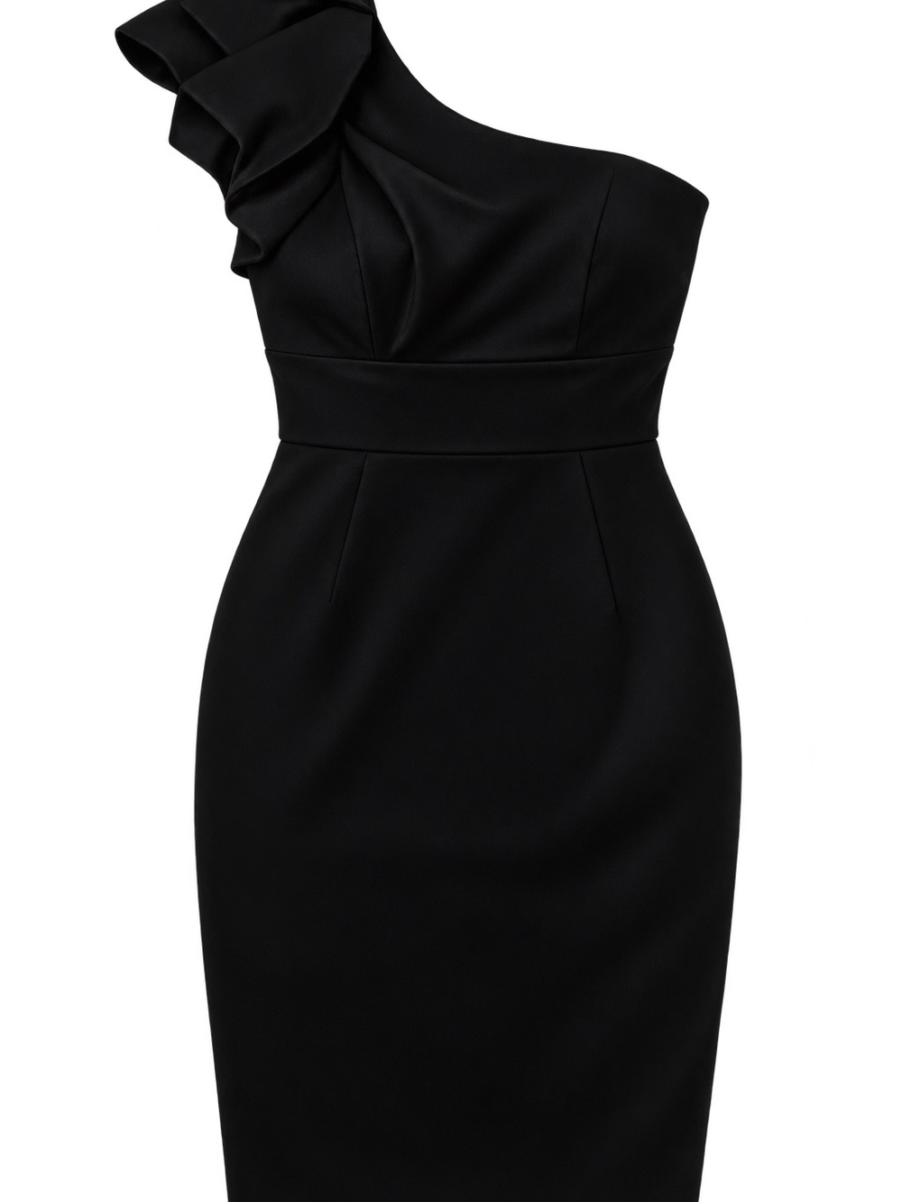 Guess by Marciano One-Shoulder Black Cocktail Dress